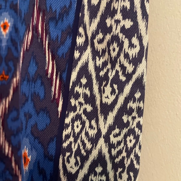 Anthropologie Vale Blue Aztec Geometric Wide Leg Pull On Pant Size Extra Large - Picture 7 of 13